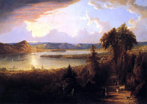  Jr. Robert Havell Sunset near Sing-Sing, New York - Art Print