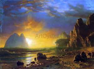  Albert Bierstadt A Sunset on the Coast - Art Print