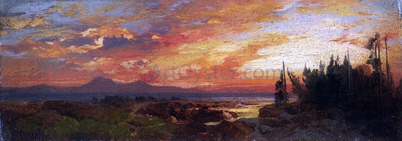  Thomas Moran Sunset on the Great Salt Lake, Utah - Art Print
