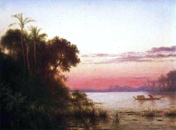  Louis Remy Mignot Sunset on the Guayaquil - Art Print