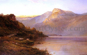  Senior Alfred De Breanski Sunset on the Loch - Art Print