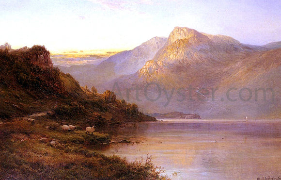  Senior Alfred De Breanski Sunset on the Loch - Art Print