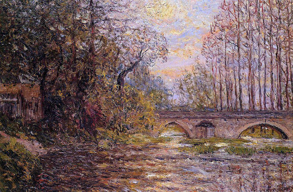  Maxime Maufra Sunset on the Loir, Lavardin (also known as Loir-et-Cher) - Art Print