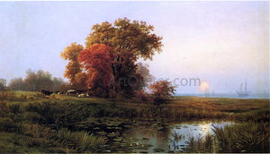  Edward Moran Sunset on the Marsh - Art Print