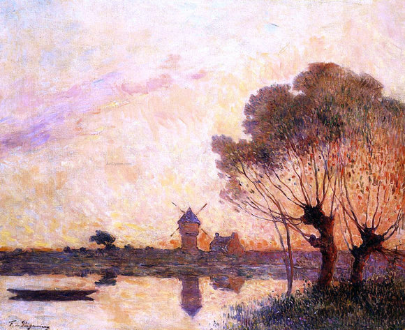  Ferdinand Du Puigaudeau Sunset over La Briere - Art Print