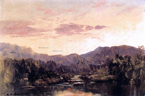  Aaron Draper Shattuck Sunset over Lake George - Art Print