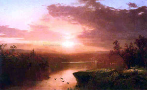  John Frederick Kensett Sunset over Lake George - Art Print