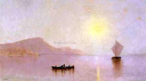  Alfred Thompson Bricher Sunset over the Palisades on the Hudson - Art Print