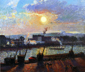  Camille Pissarro Sunset, Rouen - Art Print