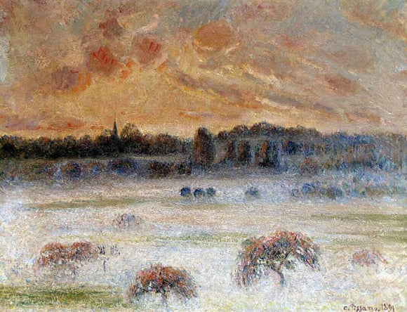  Camille Pissarro Sunset with Fog, Eragny - Art Print