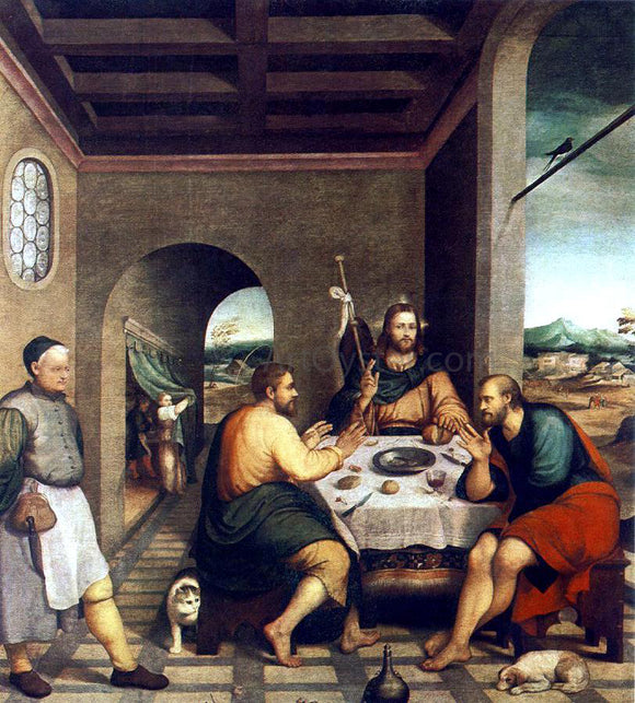  Jacopo Bassano Supper at Emmaus - Art Print