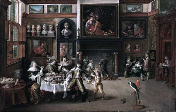  II Frans Francken Supper at the House of Burgomaster Rockox - Art Print