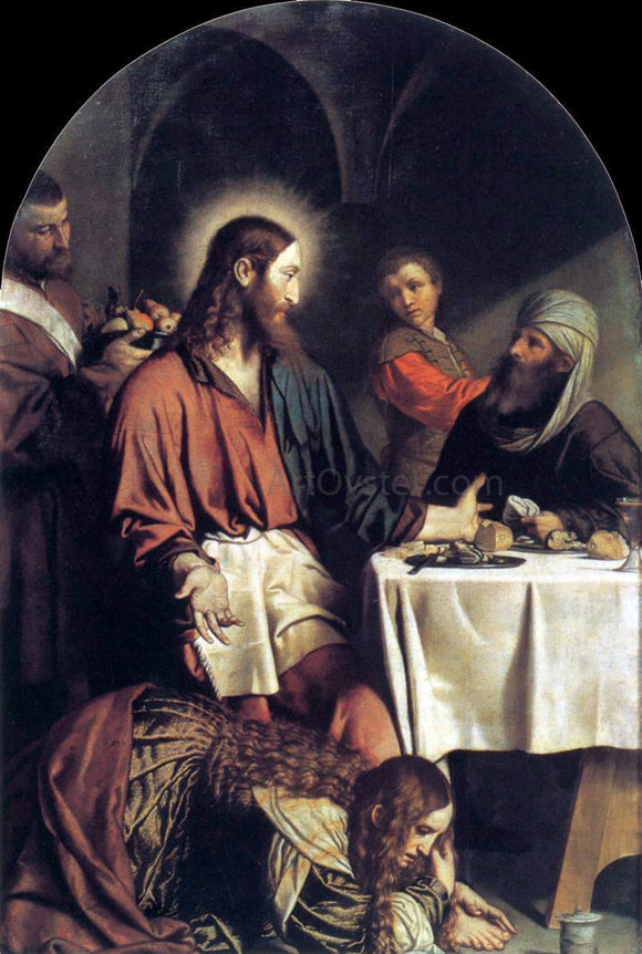  Moretto Da Brescia Supper in the House of Simon Pharisee - Art Print