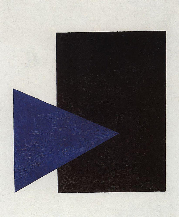  Kazimir Malevich Suprematism with Blue Triangle and Black Square - Art Print