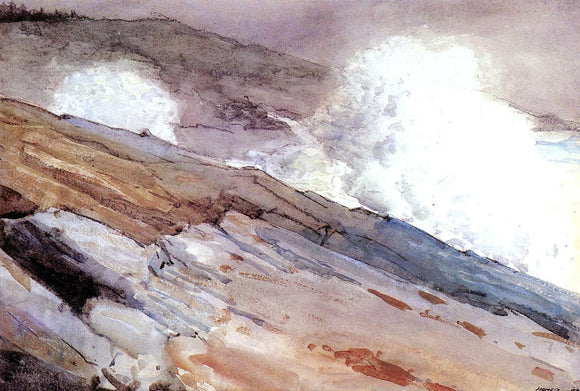  Winslow Homer Surf on Cliffs - Art Print