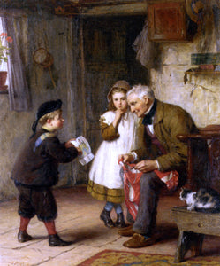  James Clarke Waite Surprise for Grandfather - Art Print