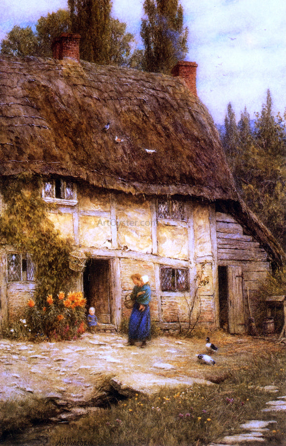  Helen Allingham A Surrey Farmhouse - Art Print