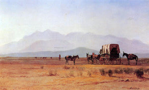 Albert Bierstadt Surveyor's Wagon in the Rockies - Art Print