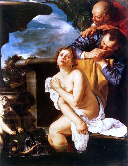  Artemisia Gentileschi Susanna ei vecchioni - Art Print