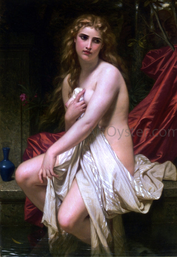  Hugues Merle Susannah at Her Bath - Art Print