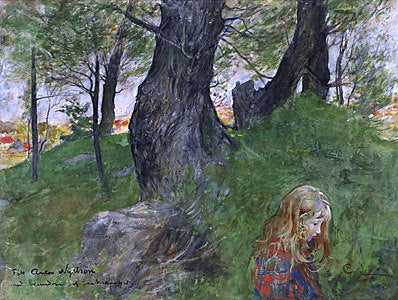  Carl Larsson Susanne I En Skogsbacke - Art Print