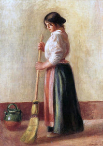  Pierre Auguste Renoir Sweeper - Art Print