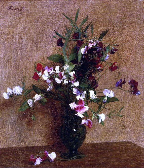  Henri Fantin-Latour Sweet Peas in a Vase - Art Print