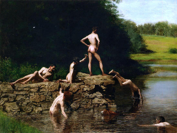  Thomas Eakins Swimming - Art Print