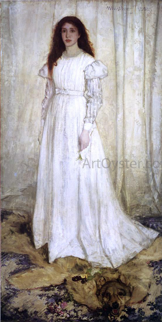  James McNeill Whistler Symphony in White, No. 1: The White Girl - Art Print