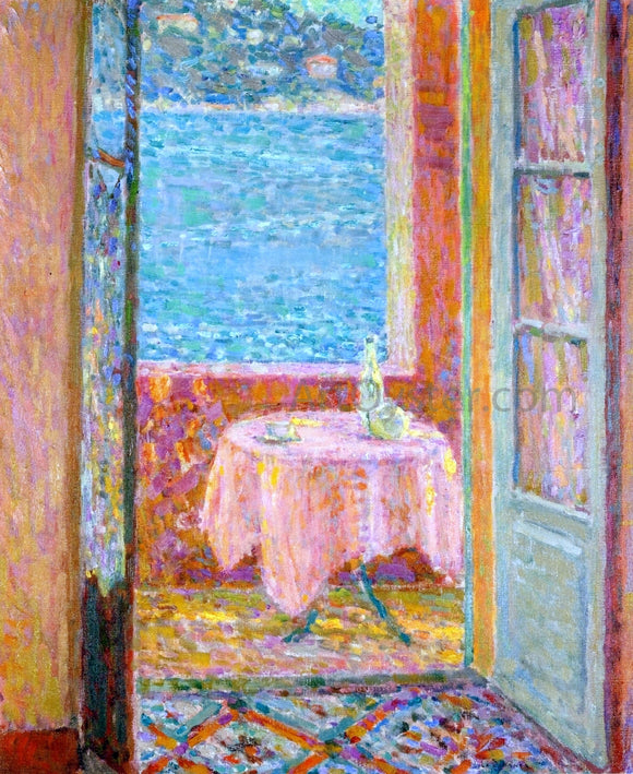  Henri Le Sidaner Table by the Sea, Villefranche-sur-Mer - Art Print