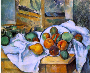  Paul Cezanne Table, Napkin and Fruit - Art Print