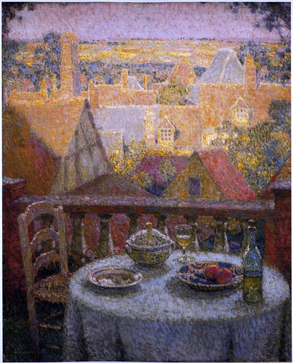  Henri Le Sidaner A Table on the Terrace - Art Print