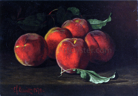  Edward C Leavitt Table Top Still Life of Peaches - Art Print