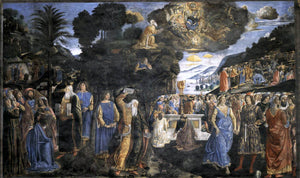  Cosimo Rosselli Tables of the Law with the Golden Calf - Art Print