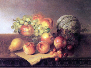  Robert Spear Dunning Tabletop Still Life with Fruit - Art Print
