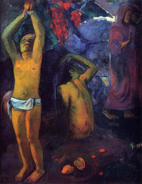  Paul Gauguin Tahitian Man with His Arms Raised - Art Print