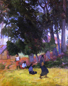  Paul Gauguin Tahitian Village - Art Print