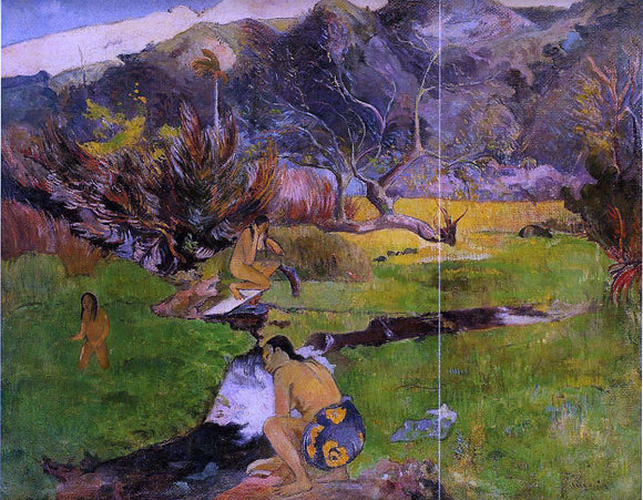  Paul Gauguin Tahitian Woman near a River - Art Print