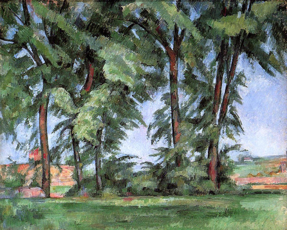  Paul Cezanne Tall Trees at the Jas de Bouffan - Art Print