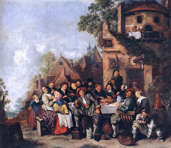  Jan Miense Molenaer Tavern of the Crescent Moon - Art Print