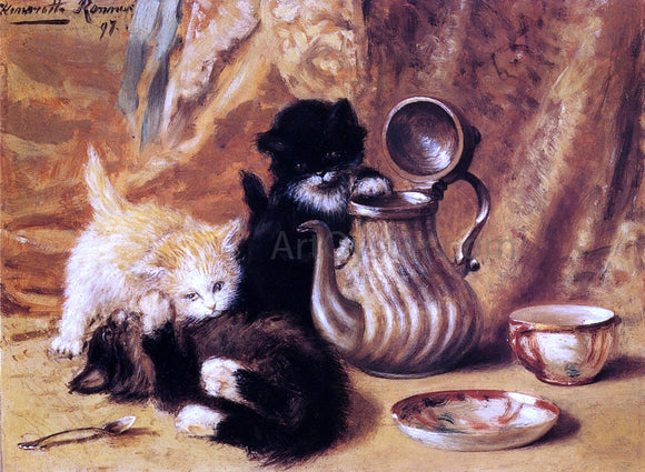  Henriette Ronner-Knip Teatime - Art Print