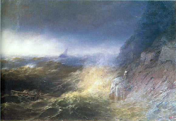  Ivan Constantinovich Aivazovsky Tempest on the Black Sea - Art Print