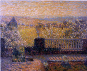  Henri Le Sidaner Terrace in Springtime - Art Print