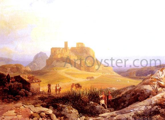  Thomas Ender The Acropolis, Athens - Art Print