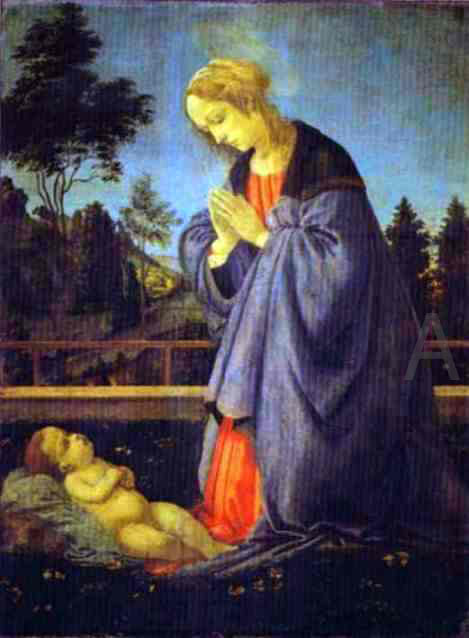  Filippino Lippi The Adoration of the Child - Art Print