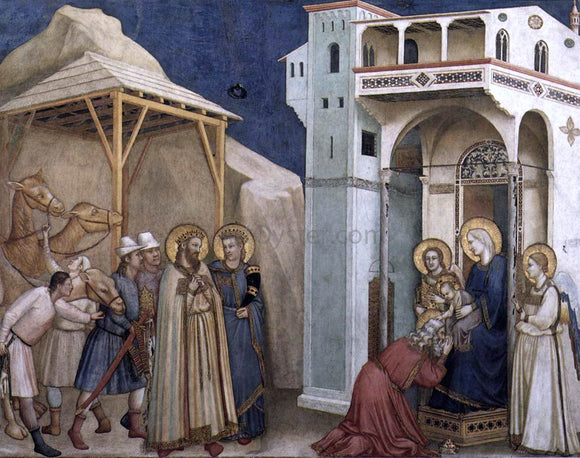  Giotto Di Bondone The Adoration of the Magi (North transept, Lower Church, San Francesco, Assisi) - Art Print