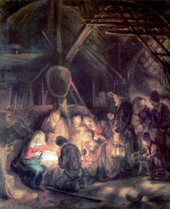  Rembrandt Van Rijn The Adoration of the Shepards - Art Print