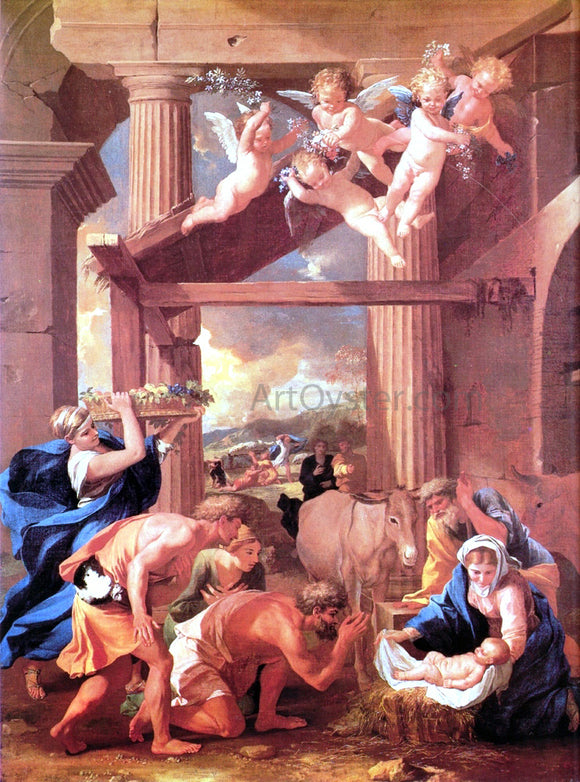  Nicolas Poussin The Adoration of the Shepherds - Art Print