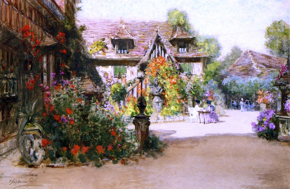  Francis Hopkinson Smith The Afternoon Hour - Inn of William the Conqueror, Dives, Normandy - Art Print
