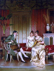  Charles Frederick Soulacroix The Afternoon Visitor - Art Print